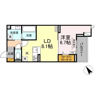 CRADLE(クレイドル)【2階】の間取り