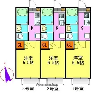 リヴェール三咲【1階】の間取り