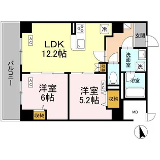 カスタリア西船橋II【3階】の間取り