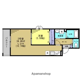 ミリア北習志野【1階】の間取り