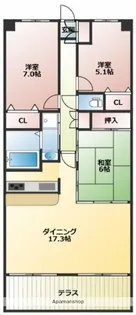 シャリエ船橋夏見台【1階】の間取り