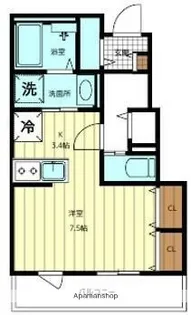 VERANO MIRA【102号室】の間取り