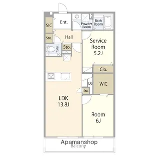 ルージェ・パウ【203号室】の間取り