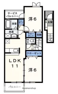 S・AND・Wプラス1【2階】の間取り