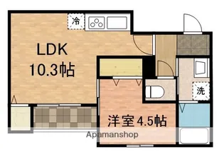 MERCURY船橋【1階】の間取り