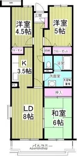 レインボーヒルズ21【3階】の間取り
