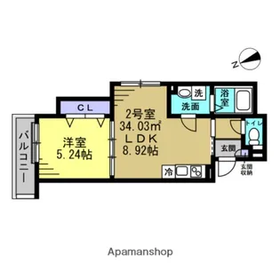 コンフォート薬園台【2階】の間取り