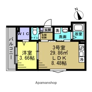 コンフォート薬園台【3階】の間取り