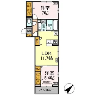 フレアII【2階】の間取り