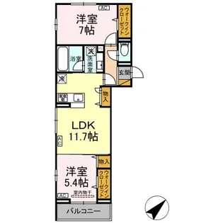 フレアII【2階】の間取り