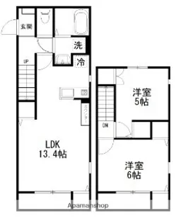 クオーレ鷺沼【203号室】の間取り