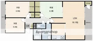 サンセレクト東薬円台【5階】の間取り