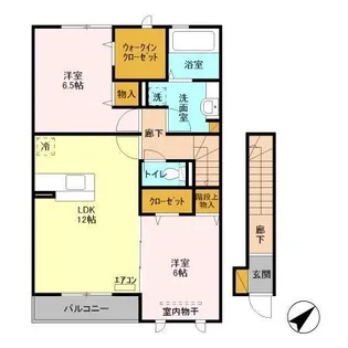 グランシャリオ【2階】の間取り