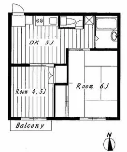 ラシェール鎌ヶ谷【206号室】の間取り