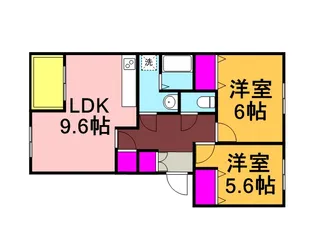 サンミラドールA【2階】の間取り