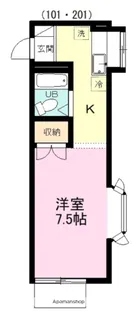 北習志野スターハイツ【2階】の間取り