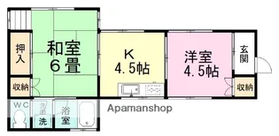 サンフローラA【1階】の間取り
