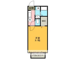 スクエアオーワダ【2階】の間取り