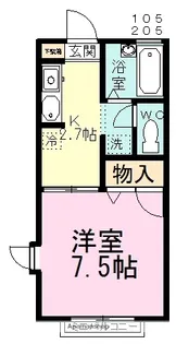 ヒルサイド三山【2階】の間取り