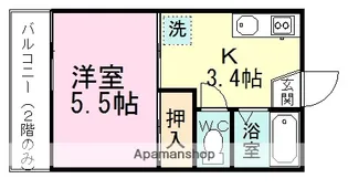 カレッジメント習志野A【2階】の間取り