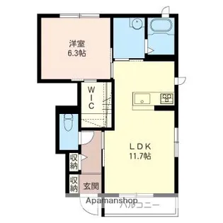 グランメール音路里【1階】の間取り