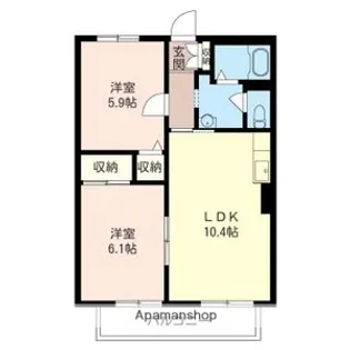 ソレアード【2階】の間取り