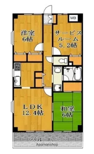 千葉県船橋市芝山3丁目【マンション】の間取り