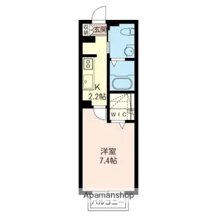 ラ・ヴィ・クレールかやだ【2階】の間取り