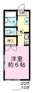 ヒルズ二和【2階】の間取り