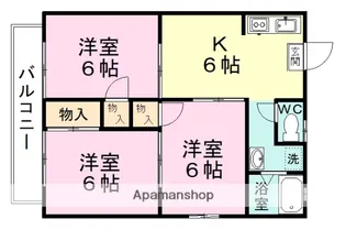コーポ銀泉【2階】の間取り