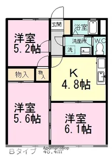 ロジュマンA【1階】の間取り