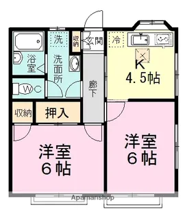 コットンハウス【1階】の間取り
