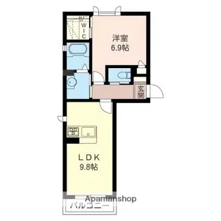 QUEEN’S TOWN C【1階】の間取り