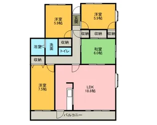 千葉県八千代市ゆりのき台5丁目【マンション】の間取り