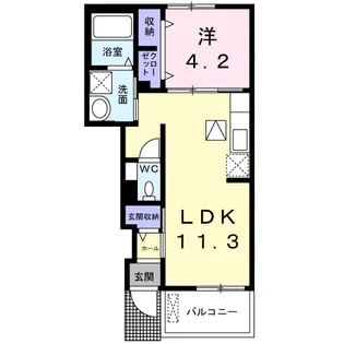 センターウイング【1階】の間取り