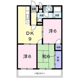 フィールドコート澤田Ⅱ【2階】の間取り