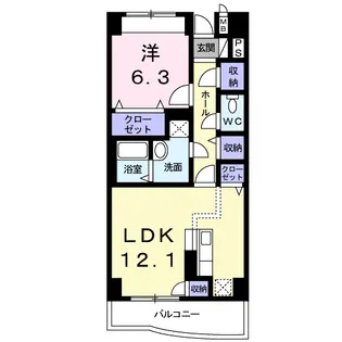 ハミングホーム芝山【3階】の間取り