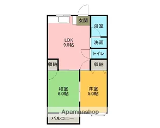千葉県八千代市高津東4丁目【アパート】の間取り
