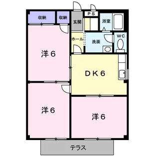 ハイツ綱嶋【1階】の間取り