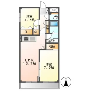 ウィンディヒルズ【2階】の間取り