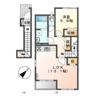 エールトベーレ【2階】の間取り
