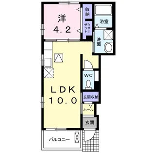 ネオ・クワットロ【1階】の間取り