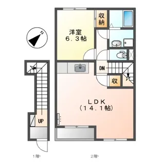 グリーンキャッスルⅤ【2階】の間取り