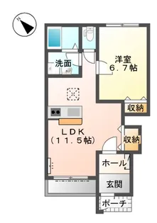 ソル・エスポアール【1階】の間取り
