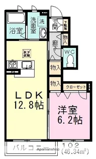 グラン アーベル【1階】の間取り
