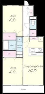 アルカンシェル・ハイム【1階】の間取り