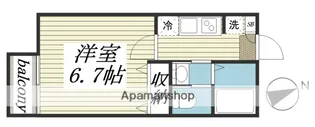 セカンドダウン【202号室】の間取り
