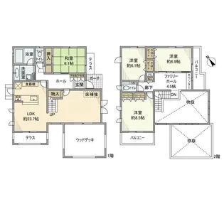 千葉県船橋市坪井東2丁目【一戸建】の間取り