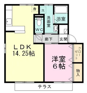 ベルデュール【1階】の間取り