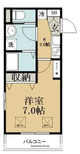 アンベリール勝田台【3階】の間取り